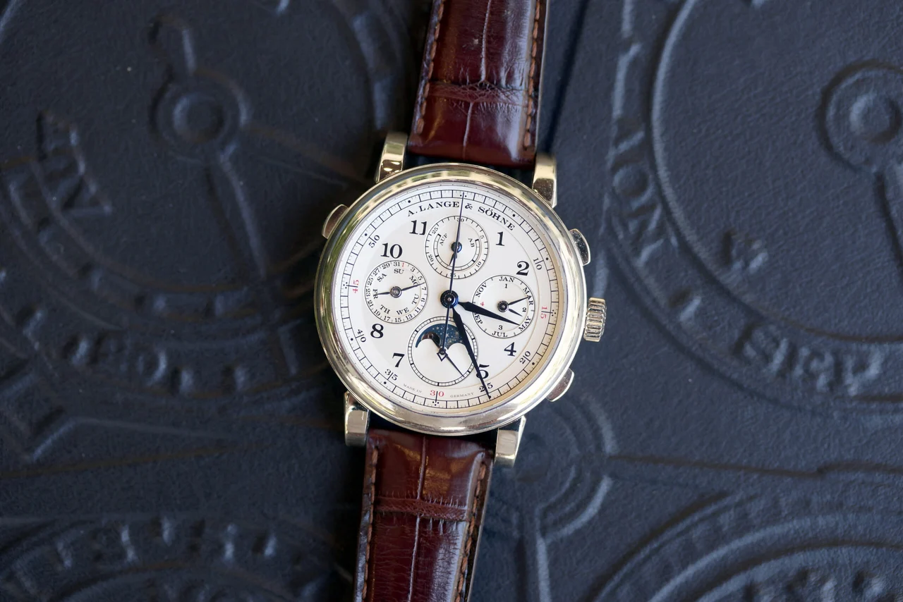A. Lange & Sohne Rattrapante Perpetual Calendar ref. 42 A. Lange & Sohne 1815 Rattrapante Perpetual Calendar ref. 42 42 mm kol saati