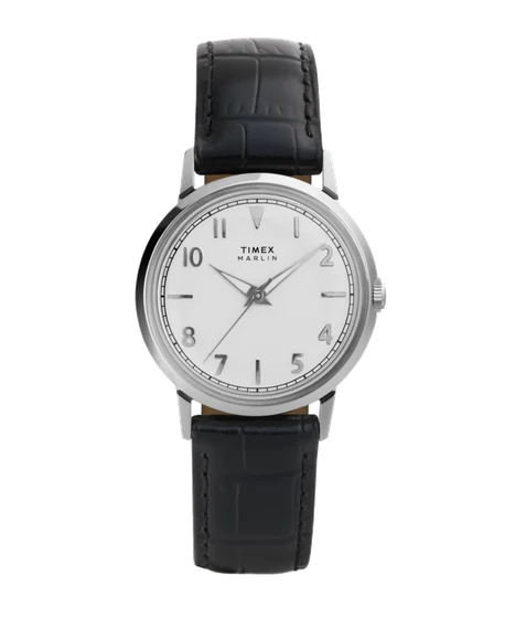 Timex Marlin® Quartz 34mm Leather Strap Watch TW2Y37600 kol saati