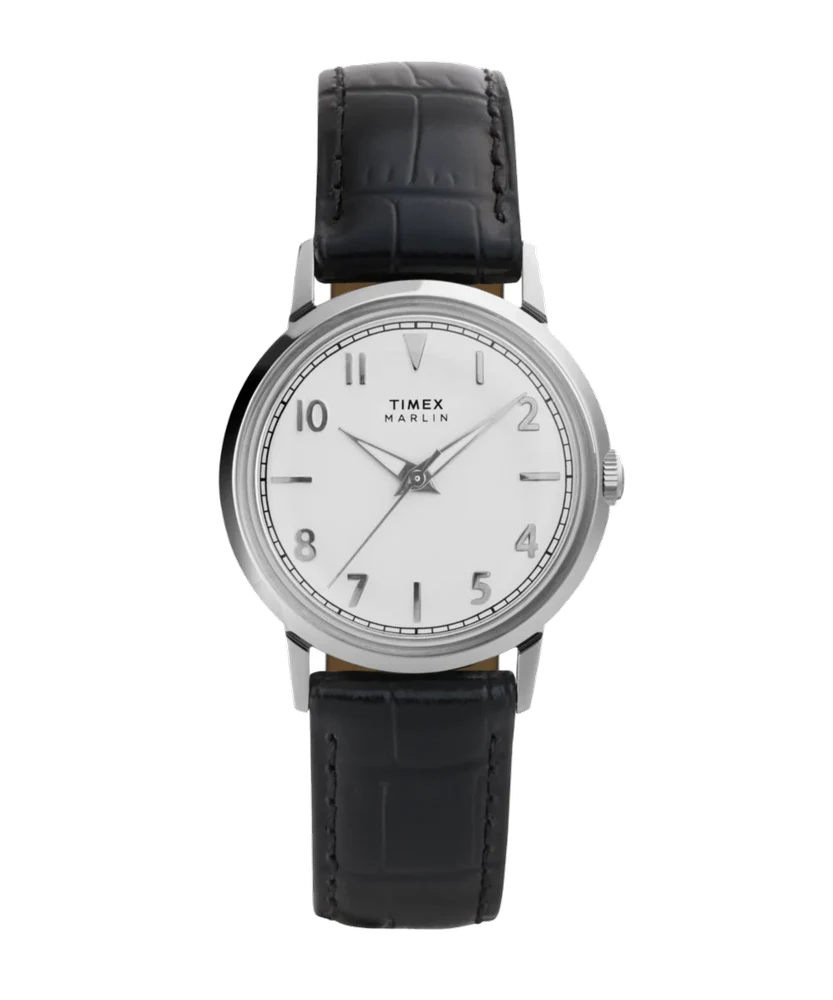 Timex Marlin® Quartz 34mm Leather Strap Watch TW2Y37600 34 mm kol saati