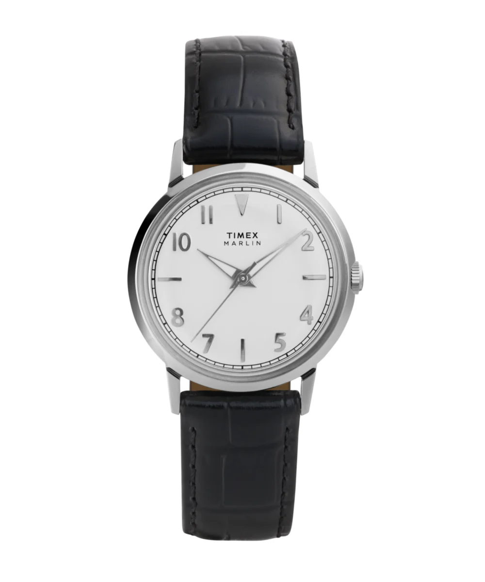 Timex Marlin® Quartz 34mm Leather Strap Watch TW2Y37600VQ 34 mm kol saati