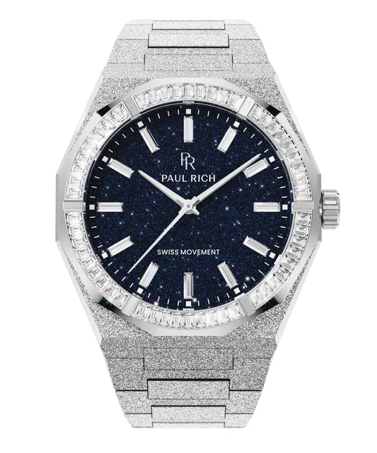 Paul Rich Frosted Star Dust II MoissanitePR99II - Silver Quartz kol saati