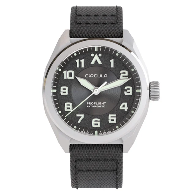 Circula ProFlight Automatic Pilot Watch with Anthracite Dial #PFE-SS-AS kol saati