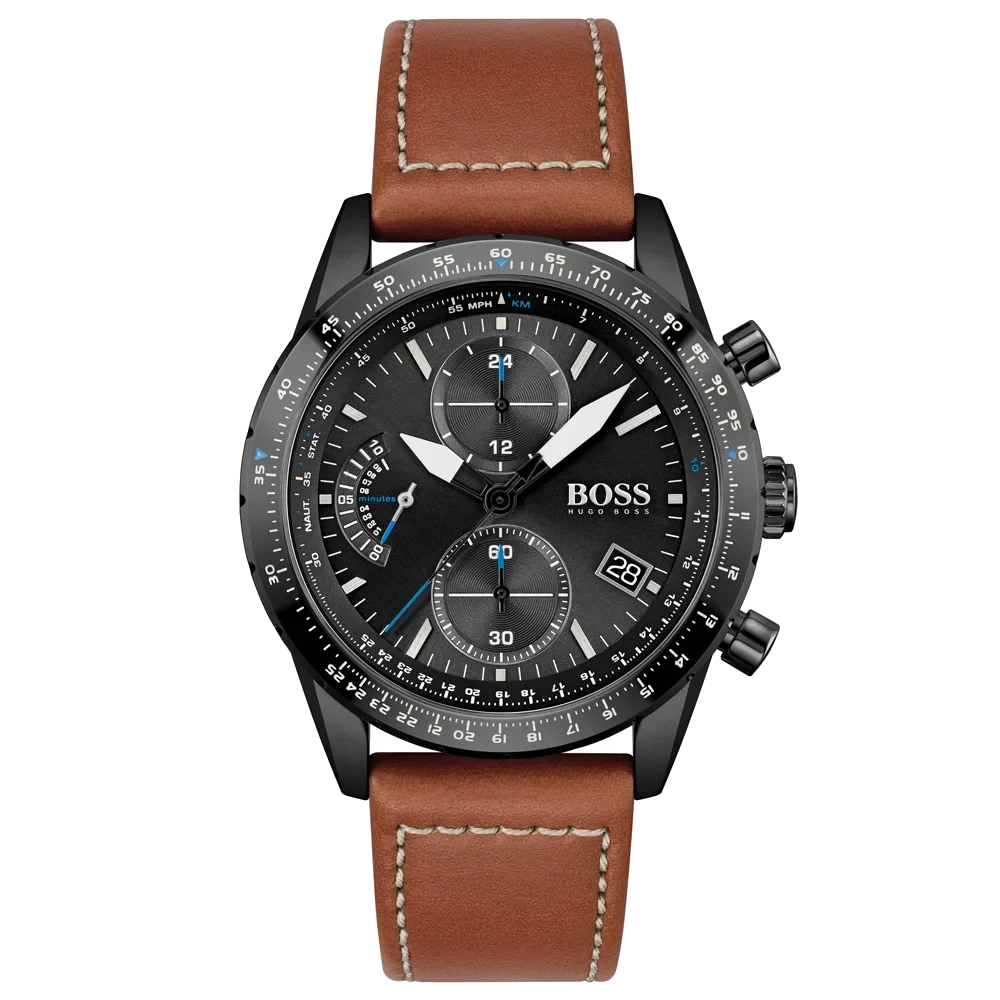 Boss Watches Pilot Edition Chrono HB1513851 44 mm kol saati
