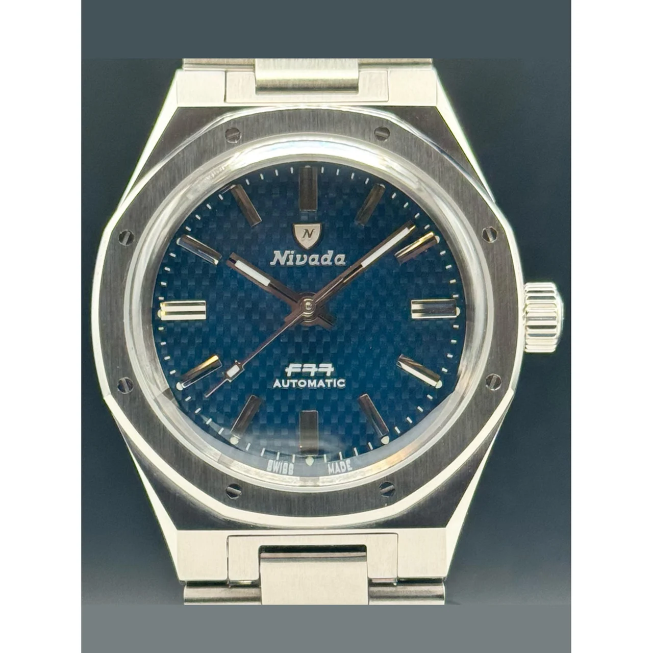 Nivada Grenchen Blue Dial 210000074686 37 mm kol saati