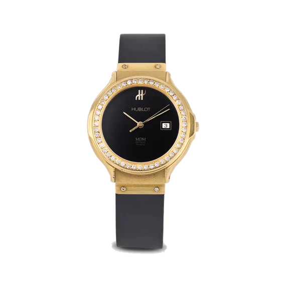 Hublot HUBLOT, REF. 140.10.4, MDM QURATZ, DIAMOND BEZEL, 18K YELLOW GOLD kol saati
