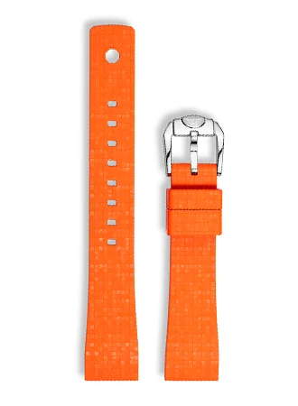 Squale Strap Squale Orange Mosaic Rubber - 19mm CIMOSROR19/SQ kol saati