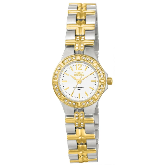 Invicta Wildflower Swiss Ronda 763 Caliber Watch - 21.5mm, Steel, Gold (0127) kol saati