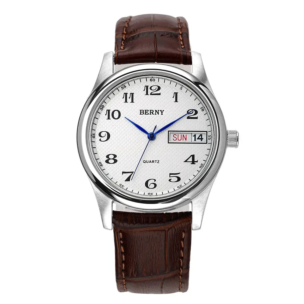 BERNY Men Quartz Dress Watch-2623M 2623M-B kol saati