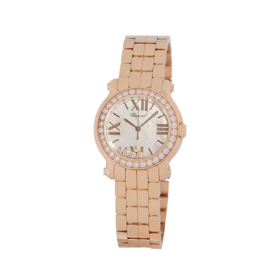 Chopard CHOPARD REF. 274189, HAPPY SPORT MINI, DIAMOND, 18K PINK GOLD, NEW OLD STOCK kol s