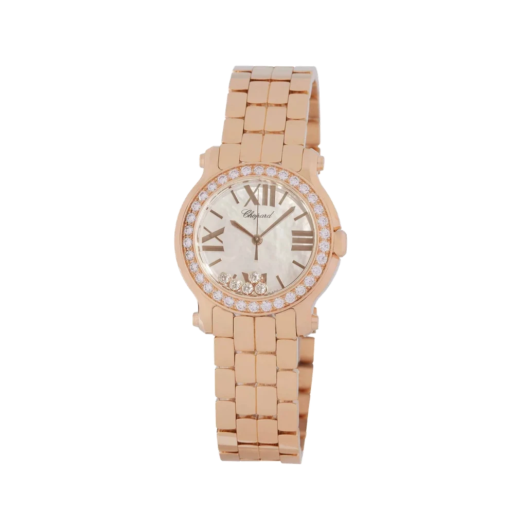 Chopard CHOPARD REF. 274189, HAPPY SPORT MINI, DIAMOND, 18K PINK GOLD, NEW OLD STOCK kol saati