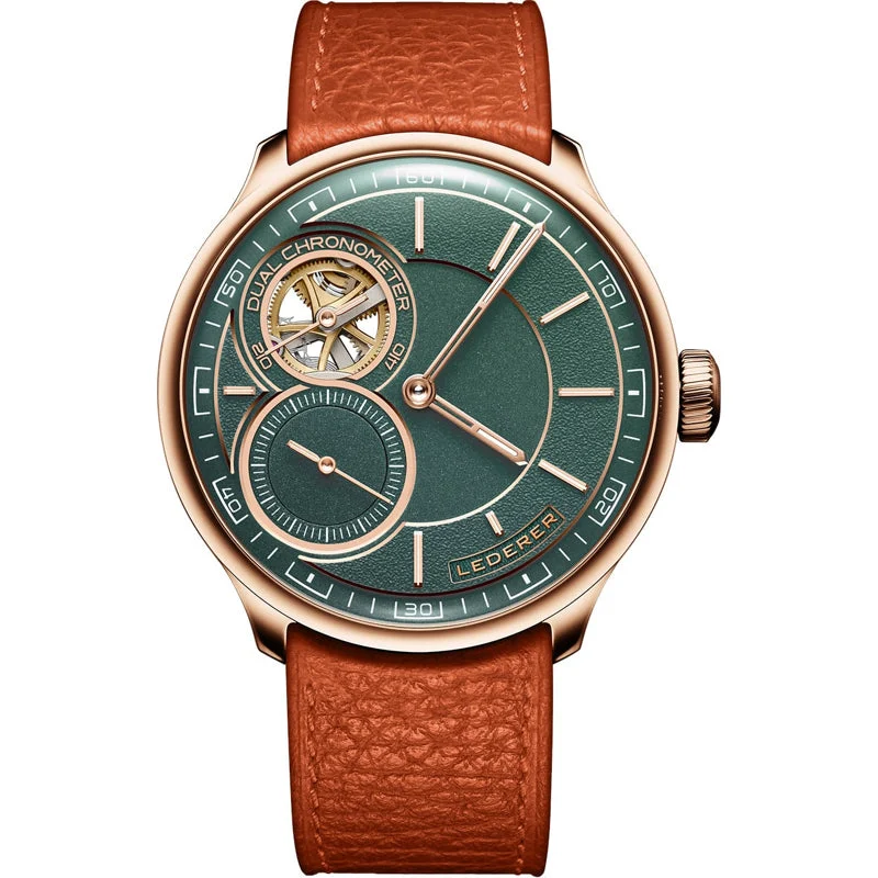 Lederer CIC 9016.50.304 Central Impulse Chronometer Green Dial 39 mm kol saati