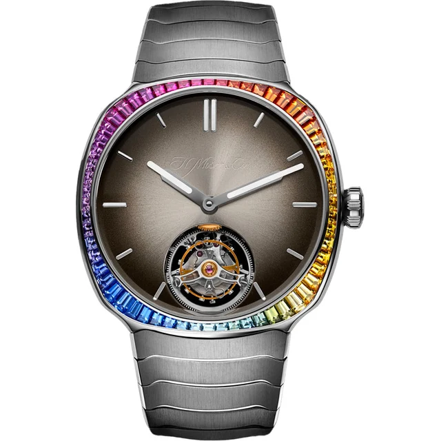H. Moser & Cie. - Moser & Cie. Streamliner Tourbillion Rainbow Sapphire 6804-1201 kol saat
