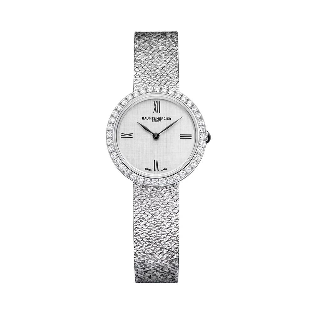 Baume Et Mercier Joia de Baume & Mercier 10850 28mm - SIlver, Diamond-Set on Bracelet M0A10850 28 mm kol saati