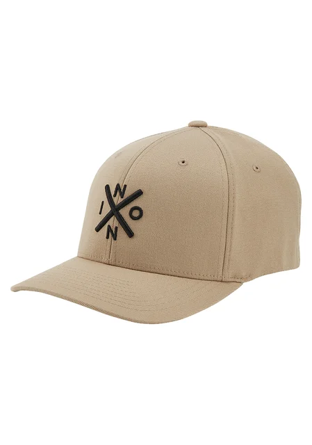 Nixon US Exchange Flexfit Hat - Khaki / Black C2875-1350-22 kol saati