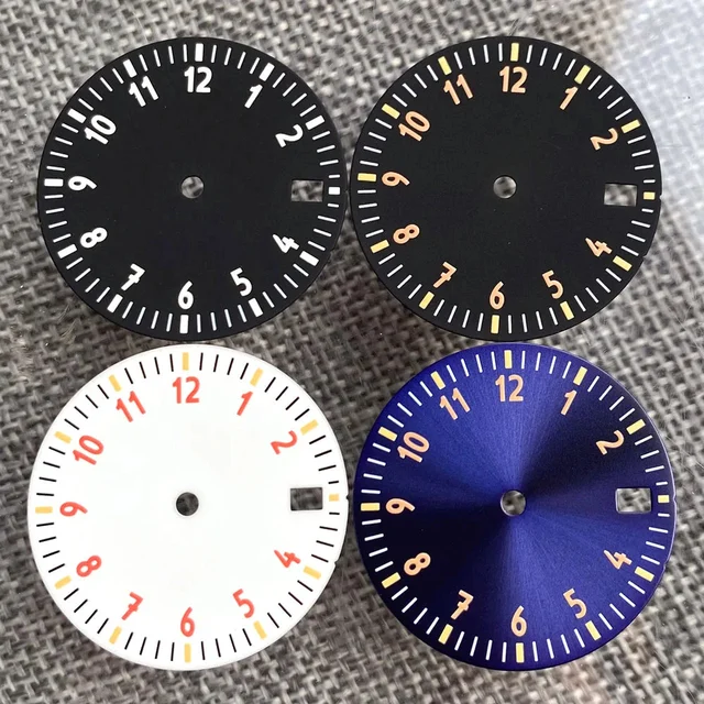 Tandorio Sterile Watch Dial Face for N H35 N H36 N H38 12 hours Numbers for Dive Pilot Wat