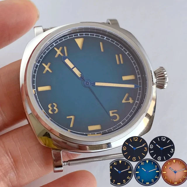 Tandorio Radiomir Mod Watch Case set 20ATM Sapphire Glass 35mm California dial Luminous NH