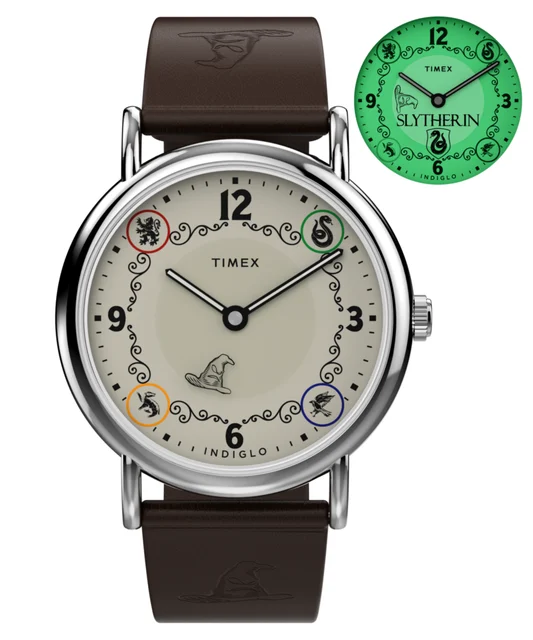 Timex Harry Potter x Weekender Slytherin House 38mm Leather Strap Watch TW2Y76400JR kol sa