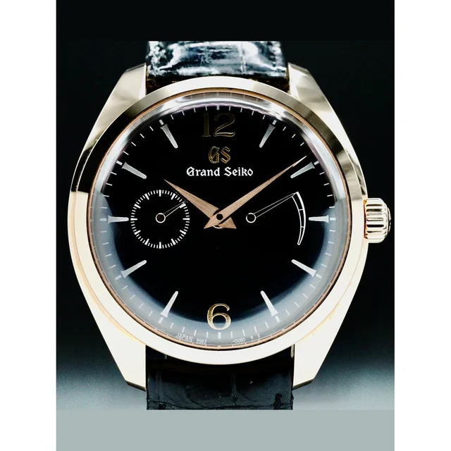 Grand Seiko Elegance SBGK004 Black Dial Rose Gold Case 210000015230 kol saati