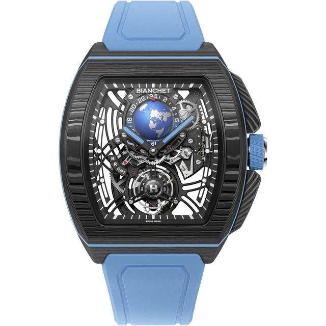 Bianchet Flying Tourbillon Sport GMT B 1.618 Carbon Sky Blue CBSBFTSG4 kol saati
