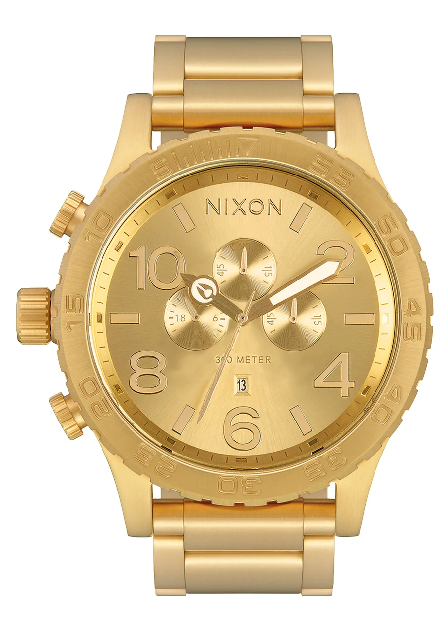 Nixon US Chrono - All Gold A1389-502-00 51 mm kol saati