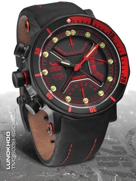 Vostok Europe Vostok-Europe Lunokhod-2 Multi-Function Quartz Diver with Tritium Tubes #6204204 49 mm kol saati