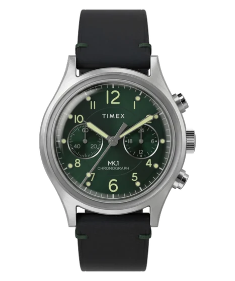 Timex Chronograph 40mm Leather Strap Watch TW2Y71200 kol saati