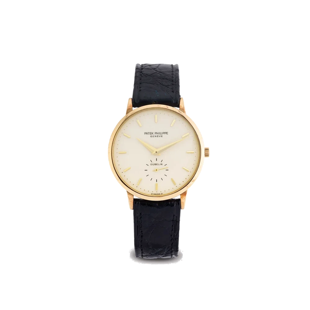 Patek Philippe Ref. 3893, “porcelain” enamel dial; 18K yellow gold kol saati