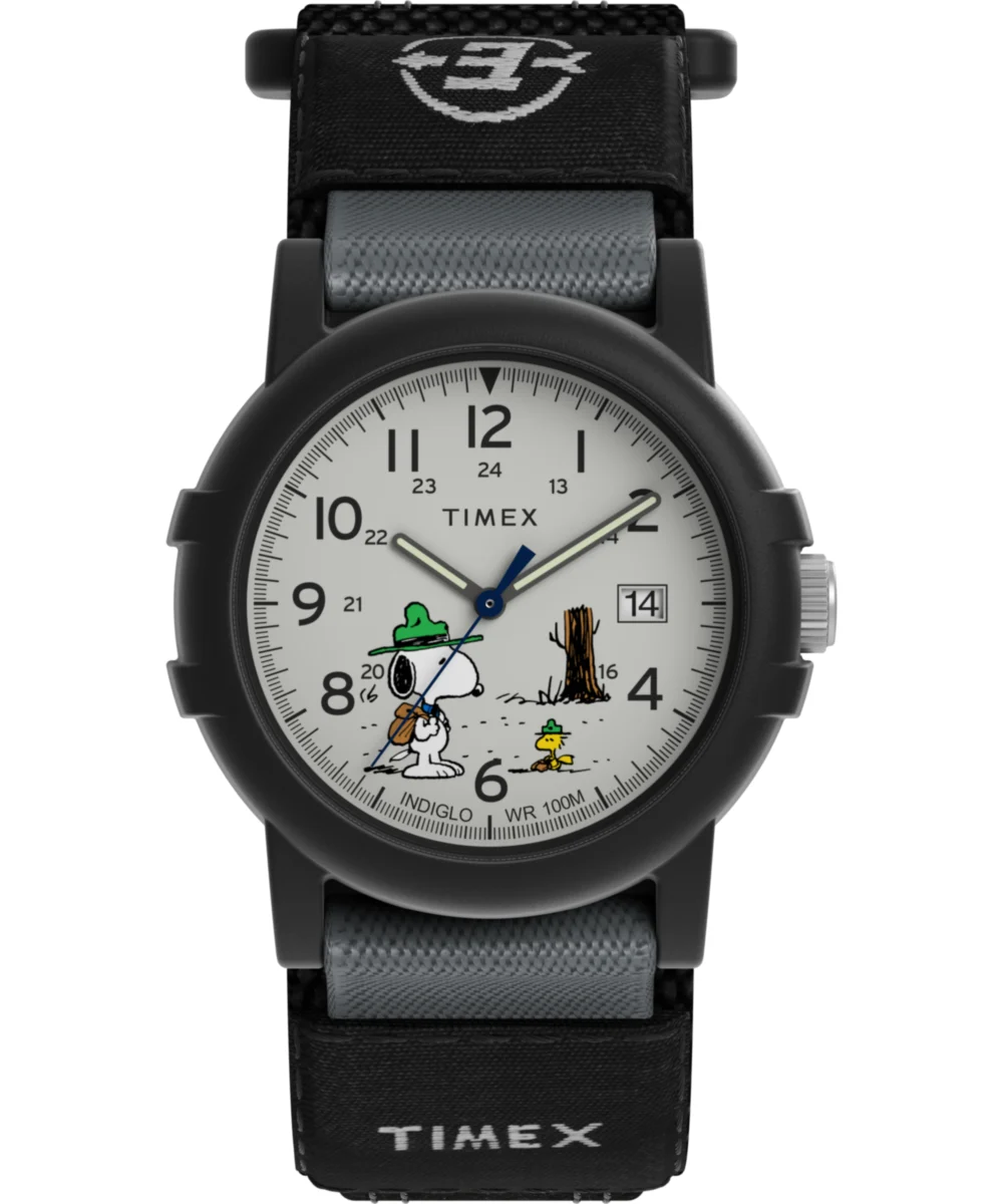 Timex Peanuts® x Expedition® Beagle Scout Fast Wrap Strap Watch TW4B29100JT kol saati