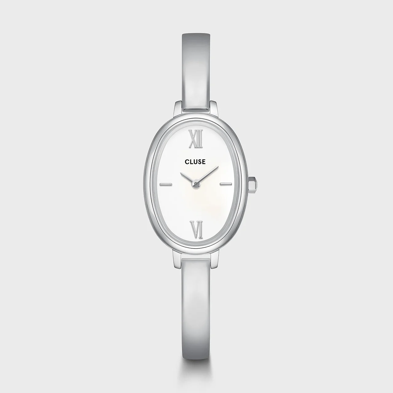 CLUSE L'Ovale Watch Steel, White, Silver Colour CW16102 kol saati