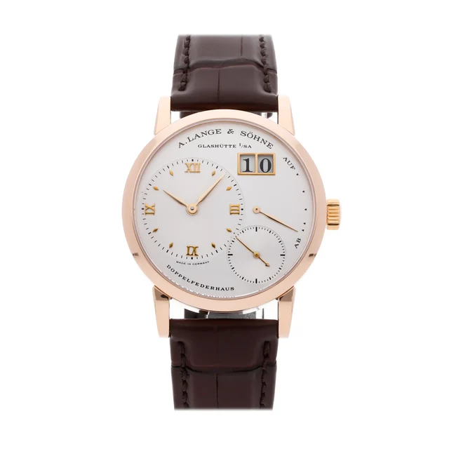 A. Lange & Sohne Lange & Söhne Lange 1 111.032 36MM Rose Gold Silver Dial A. Lange & Söhne