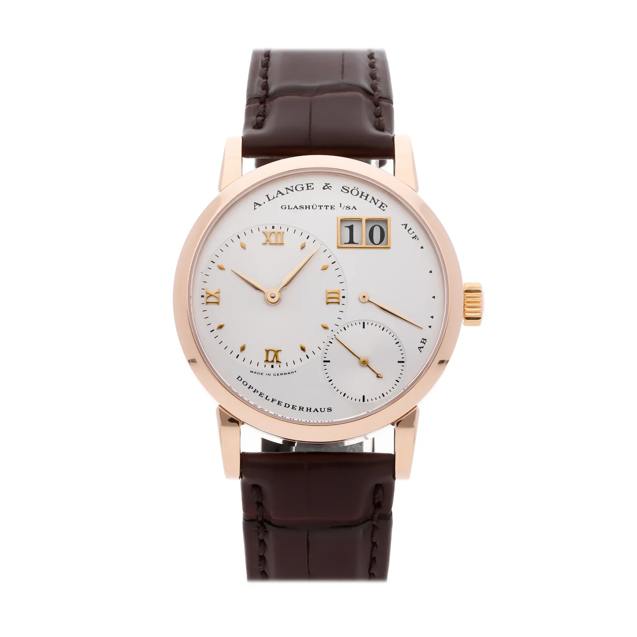 A. Lange & Sohne Lange & Söhne Lange 1 111.032 36MM Rose Gold Silver Dial A. Lange & Söhne Lange 1 111.032 36MM Rose Gold Silver Dial 36 mm kol saati