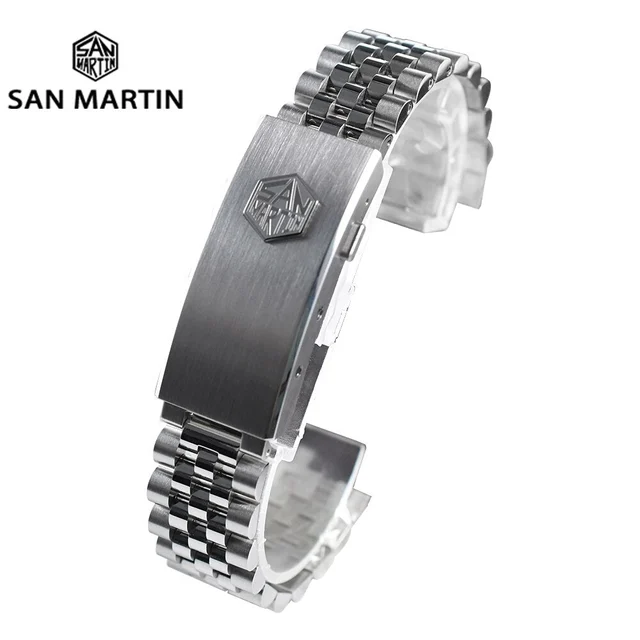 San Martin Jubilee Bracelet with Fly Adjustable Clasp For SN0121 SNBD-G0128圣马丁五珠表带-适配008/0