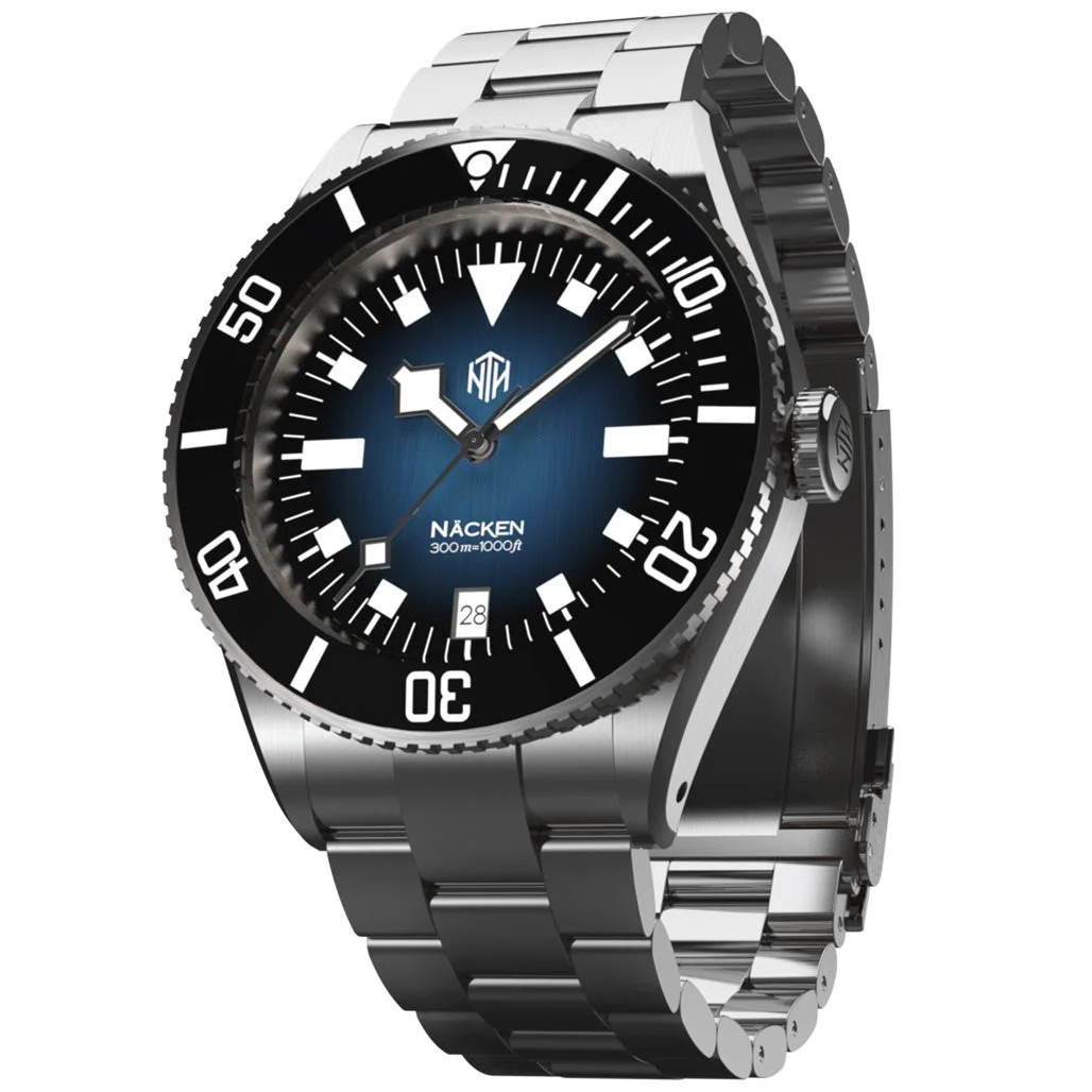 NTH Näcken - Renegade 300-Meter Hi-Beat Automatic Dive Watch with an AR Sapphire Crystal #WW- -NRGD WW-NTH-NRGD 48 mm kol saati