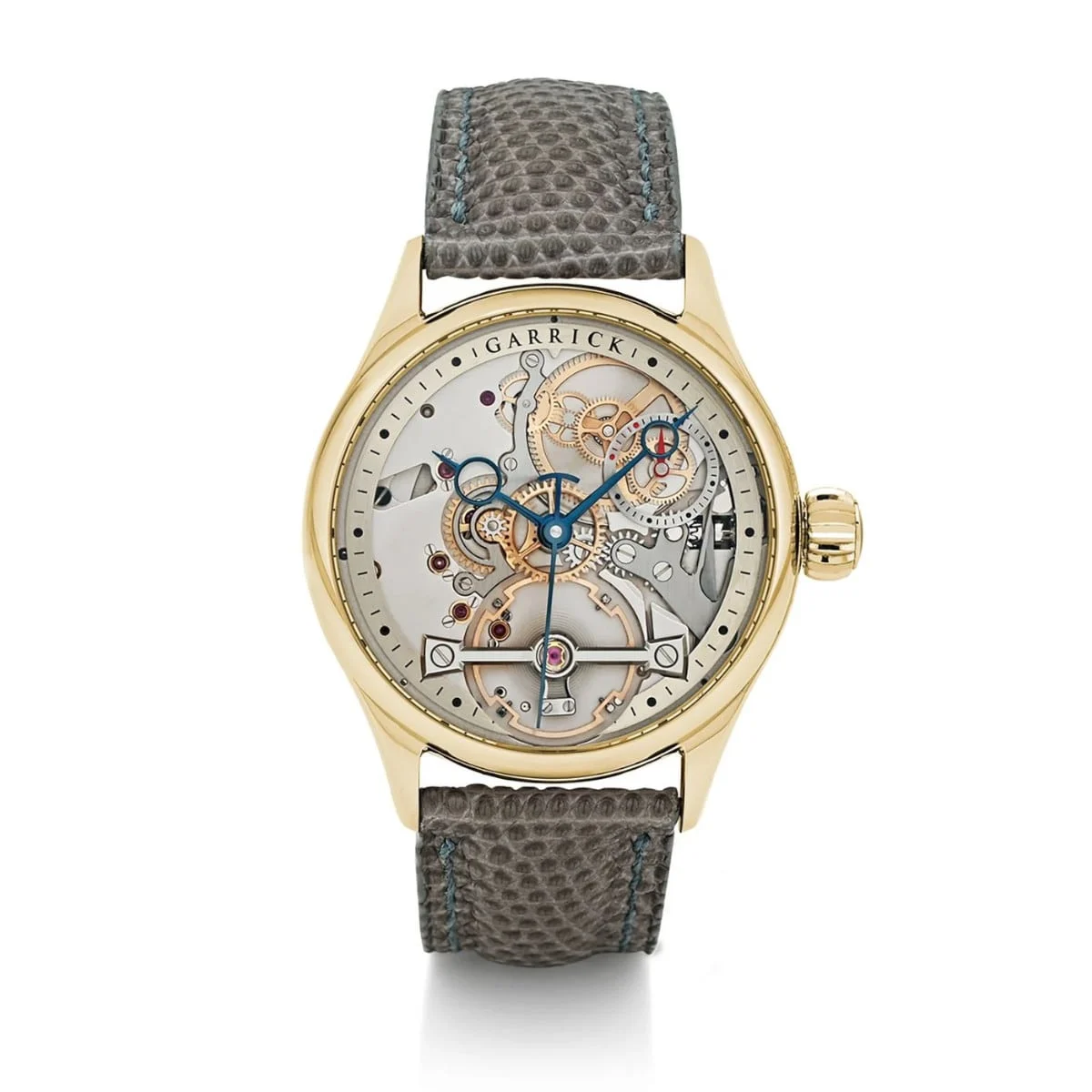 Garrick Deadbeat Seconds - 18K Yellow Gold Case British Jumping Seconds S3-DBS-YG-SL kol saati