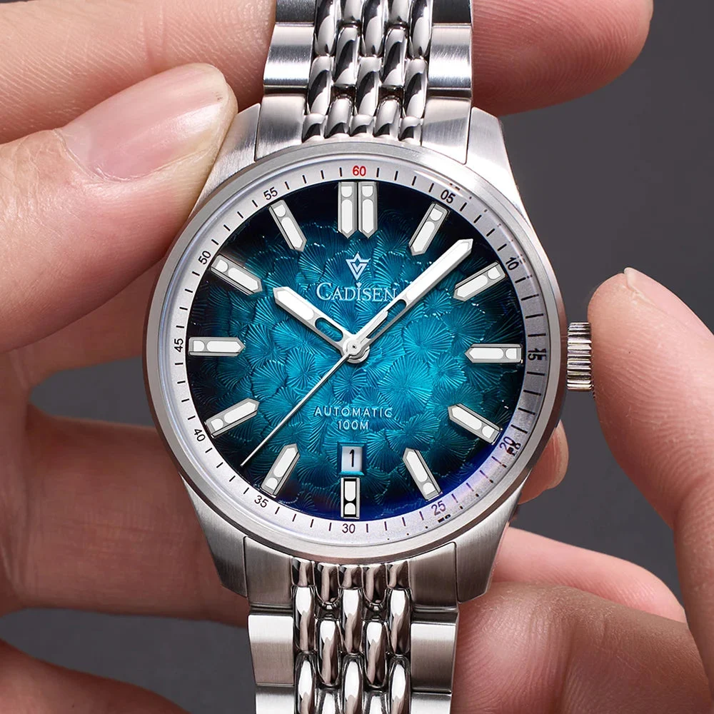Tandorio CADISEN C8247 Automatic 10ATM Waterproof Japan MIYOTA 8215 Movement Sapphire 12000057176794426 47 mm kol saati