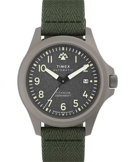 Timex Expedition® Field Post Titanium Automatic 41mm Recycled Fabric Strap Watch TW2V95300