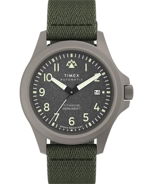 Timex Expedition® Field Post Titanium Automatic 41mm Recycled Fabric Strap Watch TW2V95300