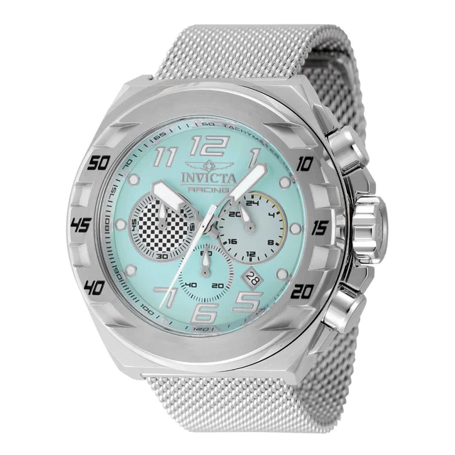 Invicta Open Box Racing Checkered Velocity Watch - 48mm. Steel (AIC-47202) kol saati