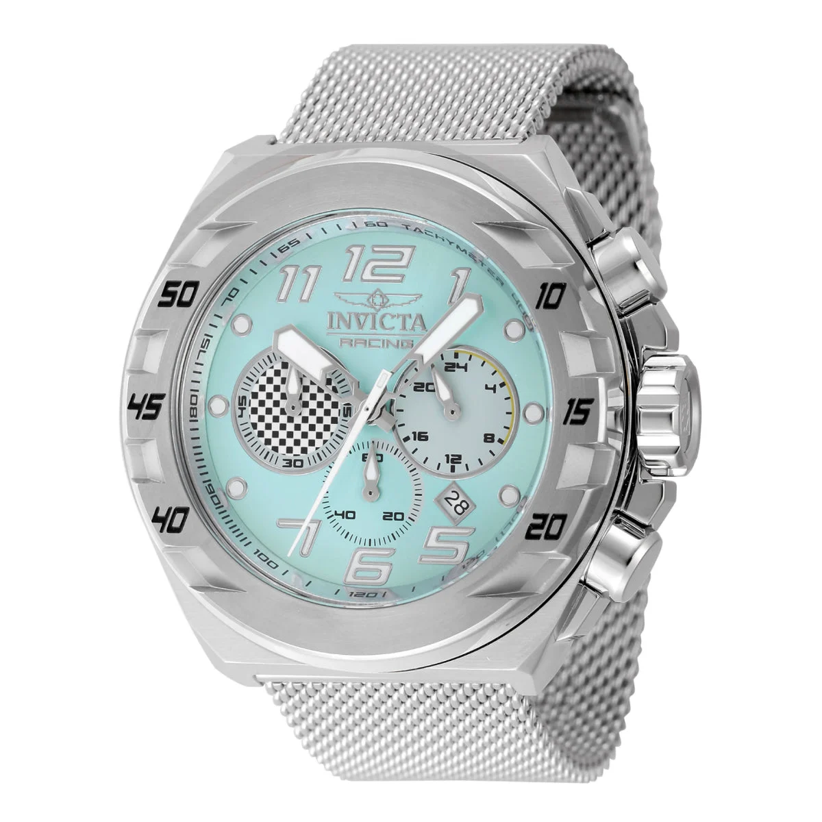 Invicta Open Box Racing Checkered Velocity Watch - 48mm. Steel (AIC-47202) 48 mm kol saati