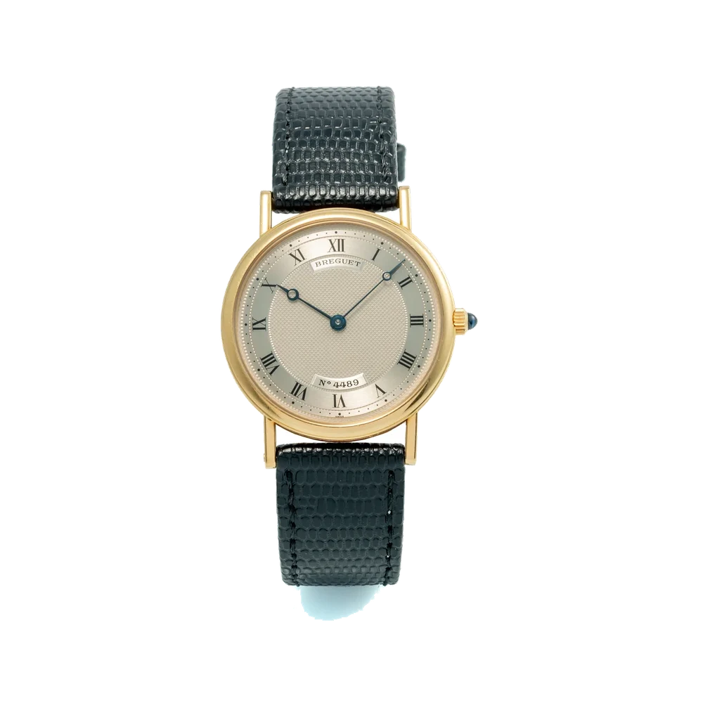 Breguet BREGUET REF. 5500, SILVER "GUILLOCHE" (ENGINED-TURNED) DIAL; "CLASSIC"; 18K YELLOW GOLD kol saati