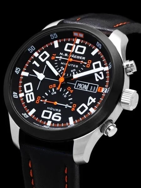 NB Yaeger Valjoux 7750 Swiss Automatic Chronograph with Sapphire Crystal #CHARLIE-PVD-C2 k