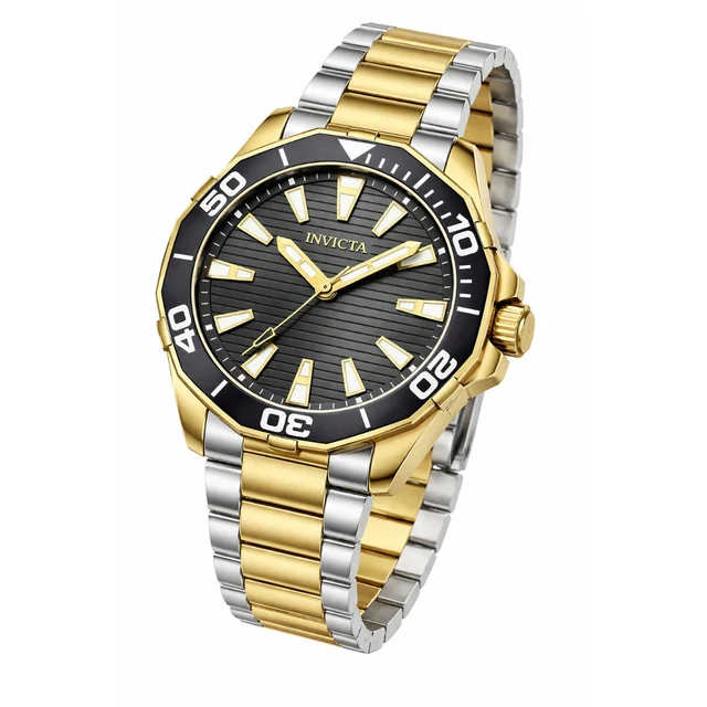 Invicta Diver Meridian Watch - 46mm. Gold, Steel (69238) kol saati