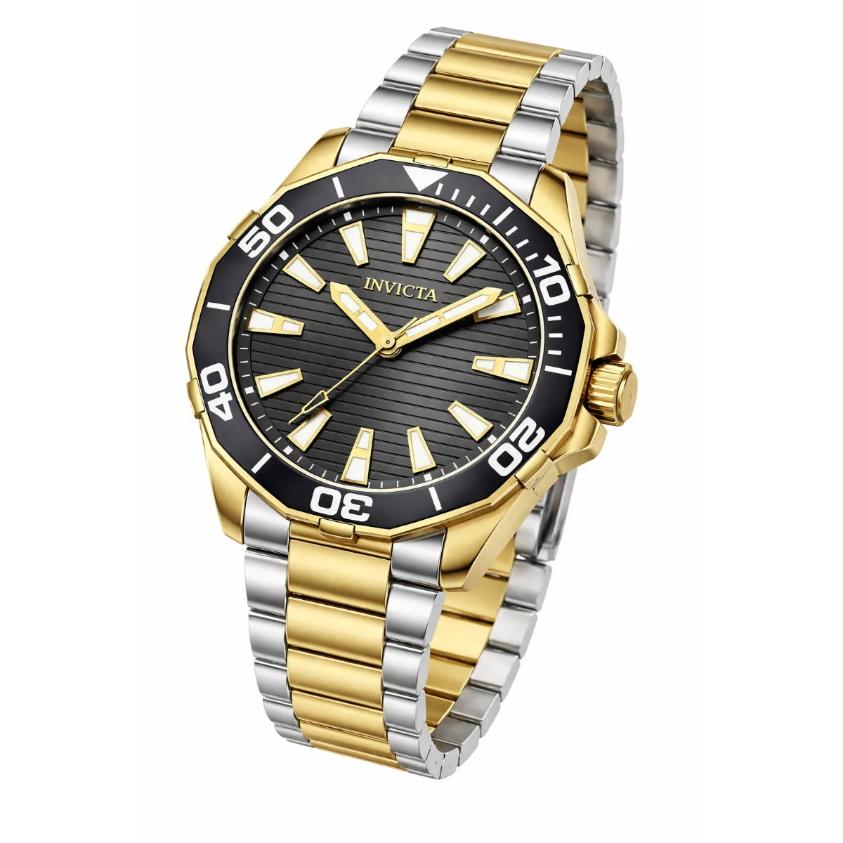 Invicta Diver Meridian Watch - 46mm. Gold, Steel (69238) 46 mm kol saati