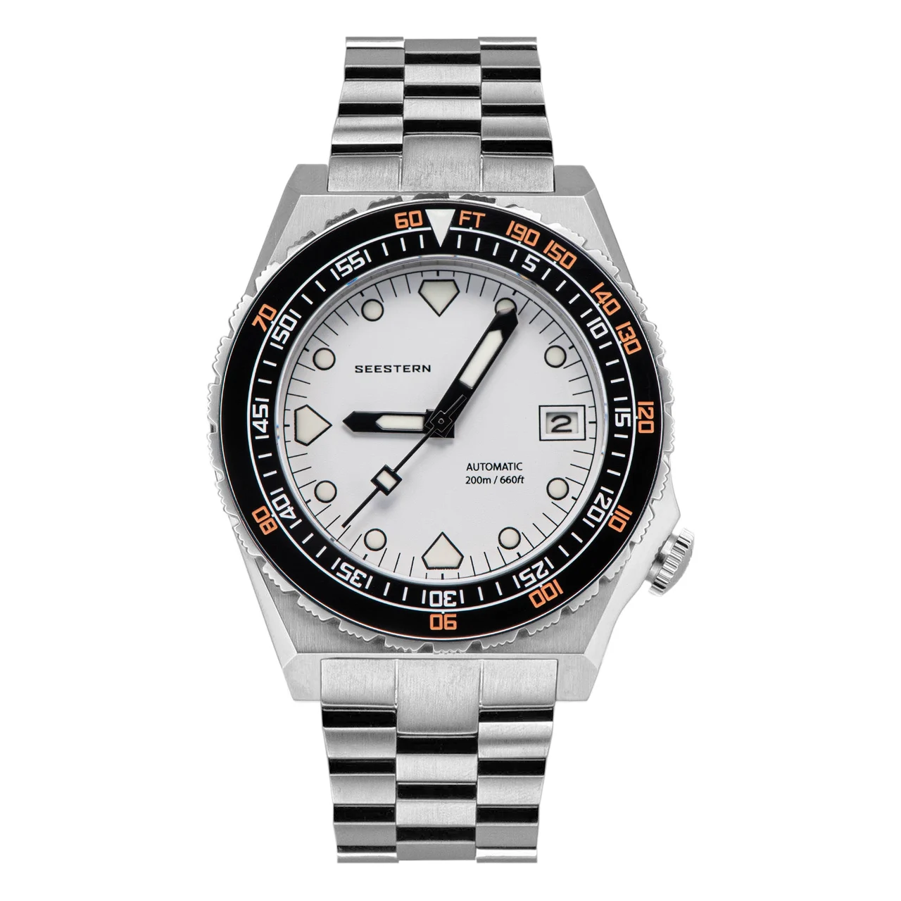 Sugess Seestern Vintage 407 600T White Dial Ceramic Beze seestern-vintage-s407-600t-white-dial 48 mm kol saati