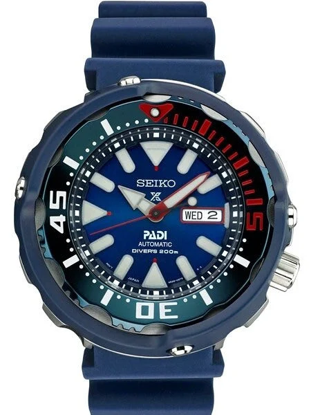 Seiko Prospex 24-Jewel Automatic Special Edition PADI Dive Watch with Case Shroud #SRPA83 50.2 mm kol saati