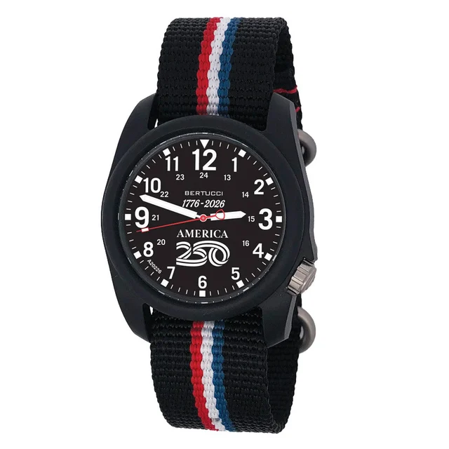 Bertucci Field America 250 Black Dial Watch #11156 kol saati