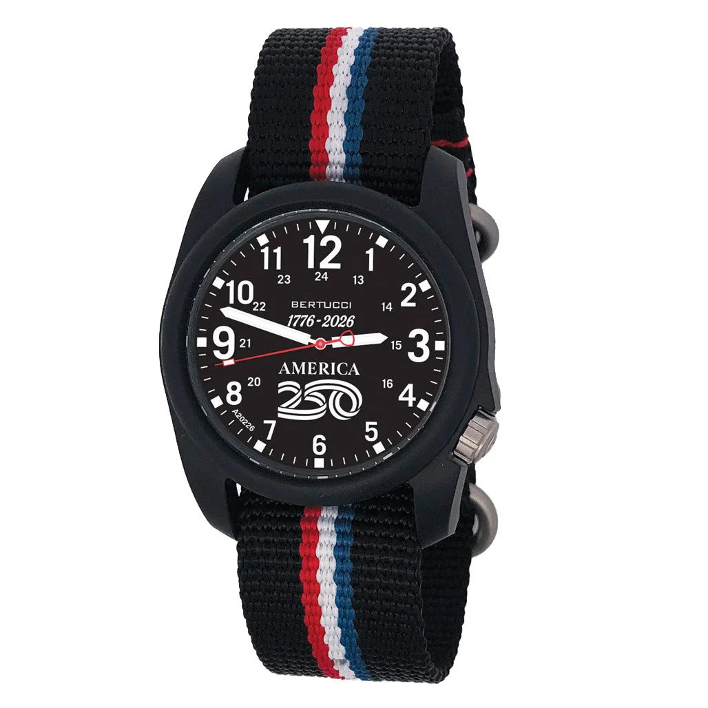 Bertucci Field America 250 Black Dial Watch #11156 40 mm kol saati