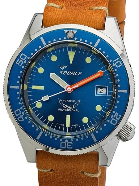 Squale Meter Swiss Automatic Dive Watch #1521-026-BLB 42 mm kol saati