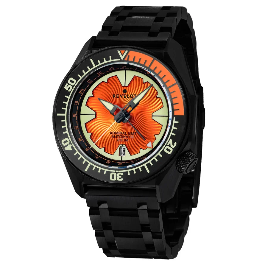 REVELOT Admiral GMT R10-9B4D4B1/S22-4B4BB4 42 mm kol saati