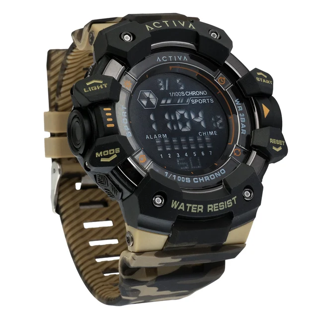 Activa Armour X Invicta Digital Watch - 50mm. Camouflage. Khaki (ACW8050MC-001) kol saati